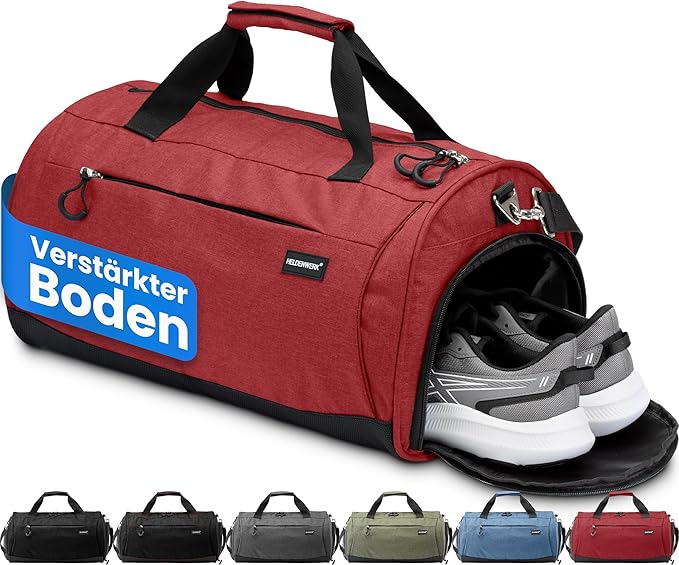 Herowerk Sac de sport avec compartiment à chaussures et équipement humide - sac d'entraînement pour femmes et hommes, 30L, rose