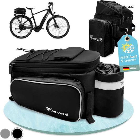 MIVELO Pannier Bag Carrier - Isolé - Jusqu'à 20L - Déperlant - 40 x 22 x 20 cm - Noir