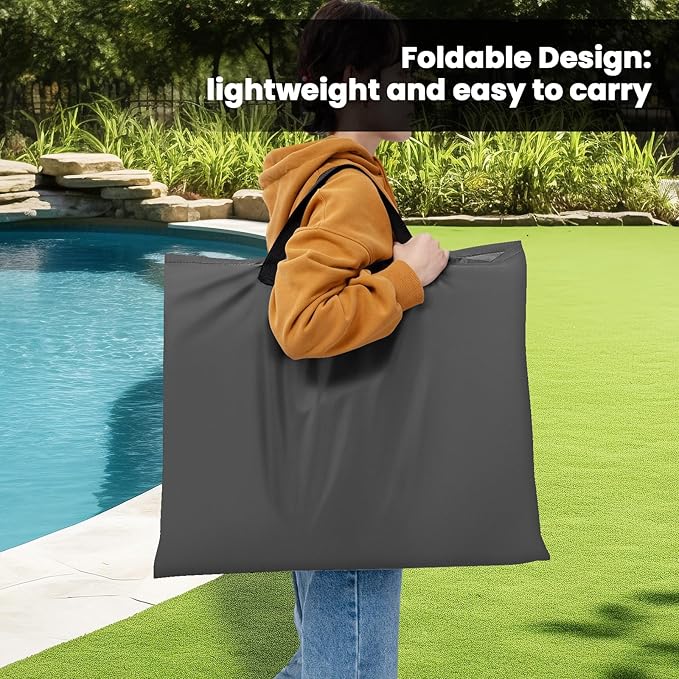 WOLTU LS006dgr-2 - set de 2 tapis de plage avec dossier - gris foncé - pliable avec 3 positions et coussin de tête