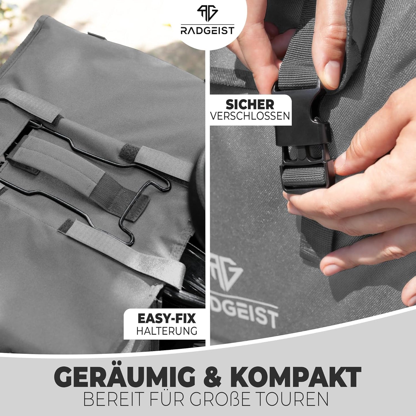 RADGEIST sacoche double pour vélo I sacoche double pour vélo 30L