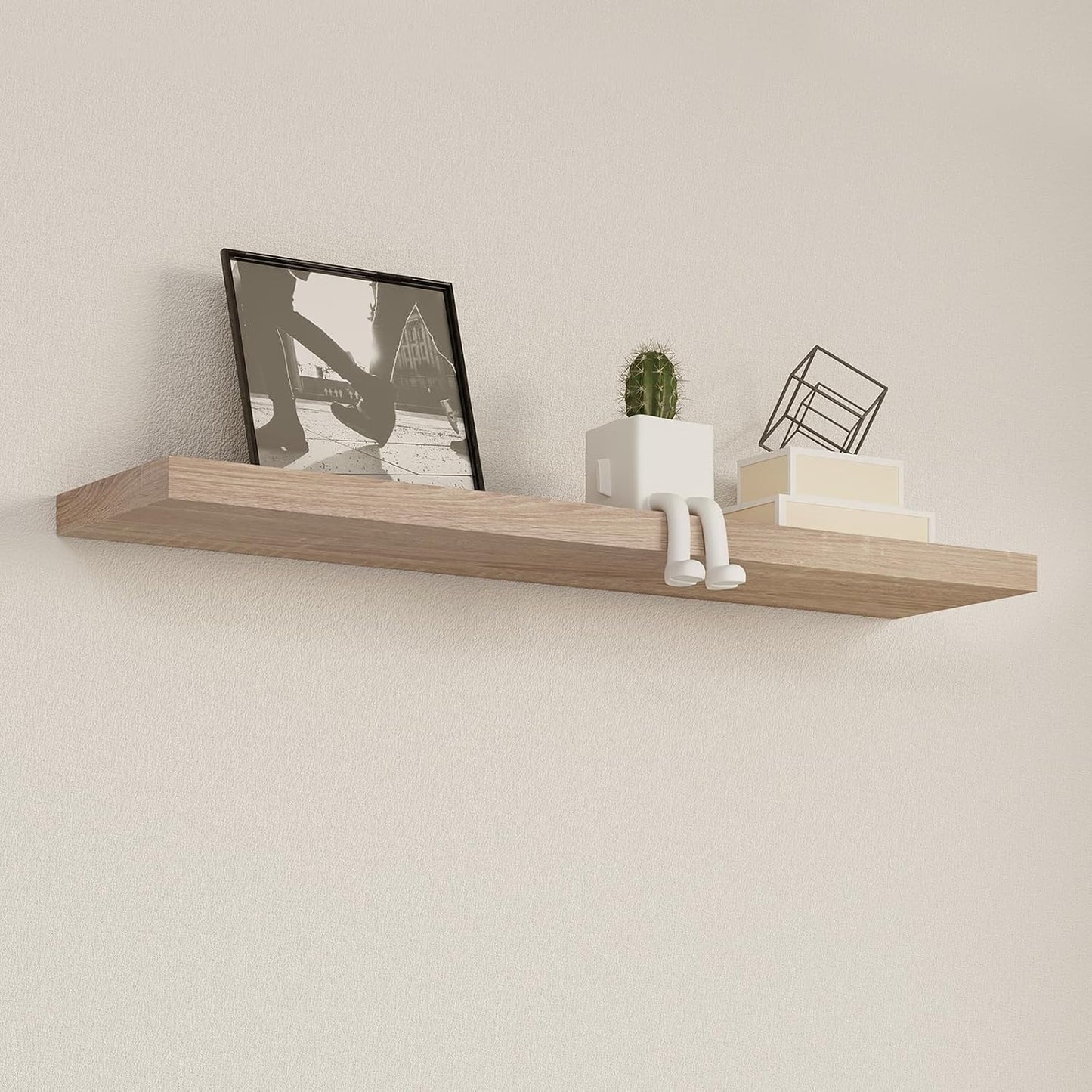 Eugad Wall Shelf 40 x 22.9 x 3.8 cm Oak - Etagère flottante en bois Retro Design