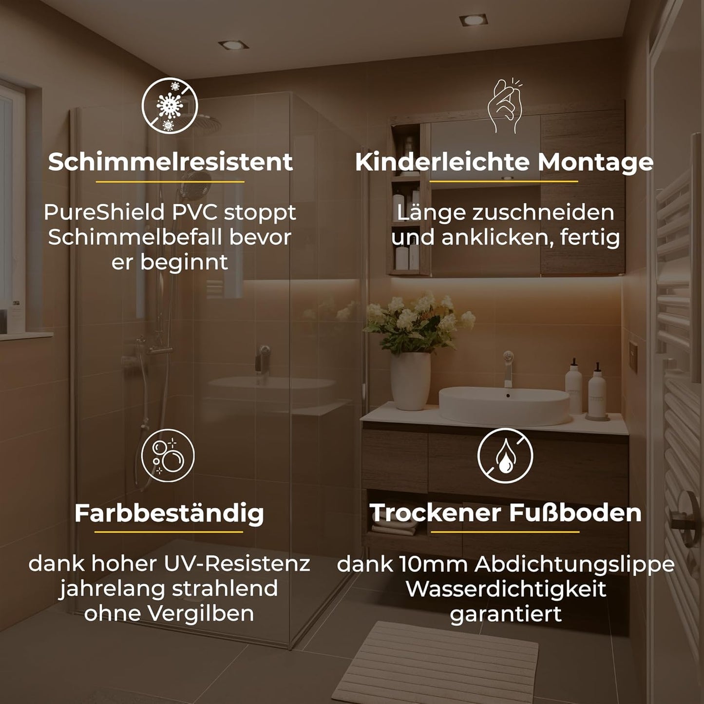 Five Dots Joint de douche 2 pièces 6mm - Transparent