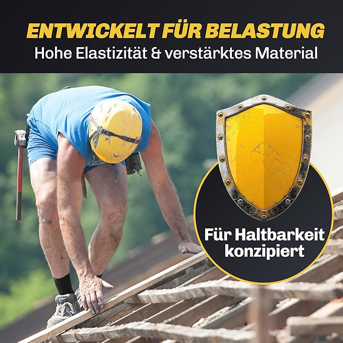 Hero Work 10 paires de chaussettes de travail pour hommes - Chaussettes en coton renforcé de qualité supérieure avec ceinture confortable - Taille 39-42