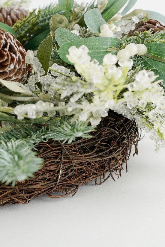 Couronne de Noël Vamor House of Seasons, Ø50 cm, Vert