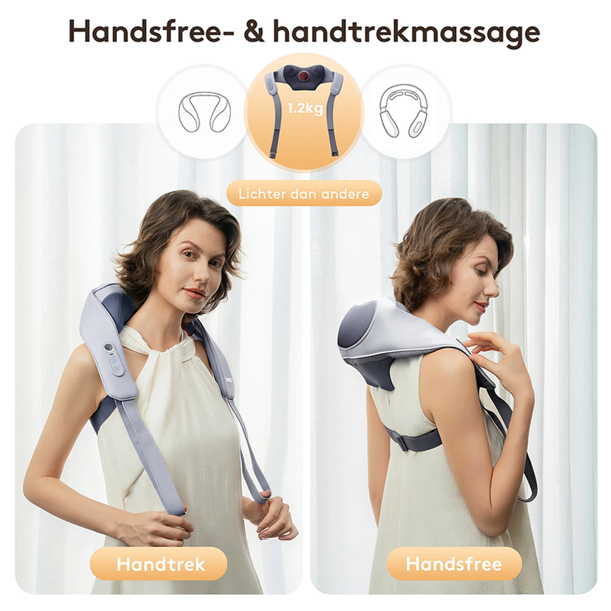 Appareil de massage pour la nuque Breo N6 Mini avec fonction chauffante - Sans fil - 80 minutes - Nuque et épaules