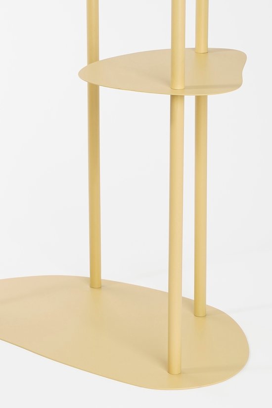 Mica Decorations Fonda Table à plantes - L48 x L27 x H140 cm - Métal - Jaune clair