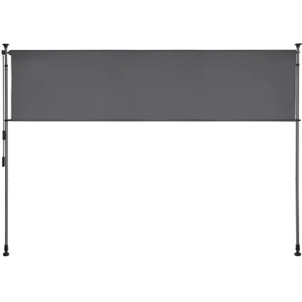 tectake Taija Store à pince 208 x 310 cm – Protection solaire pour balcon et terrasse – Indice de protection UV 50+ – Sans perçage – Polyester – Anthracite