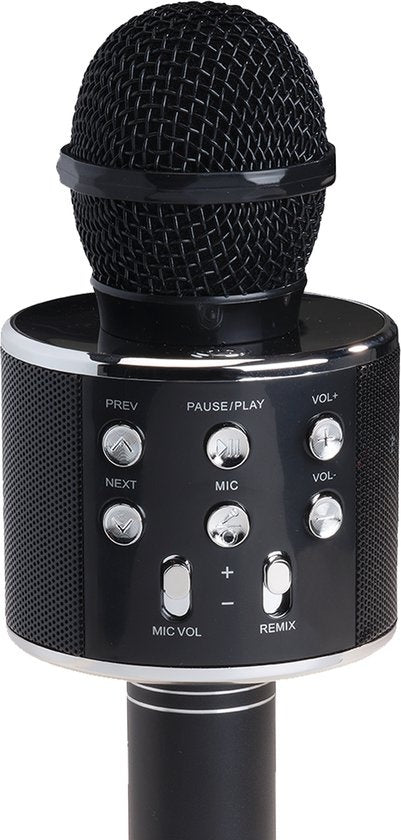 Denver Karaoke Microphone Bluetooth - Sans fil - Ensemble Karaoké - Haut-parleur intégré - AUX - MicroSD - KMS20 - Noir