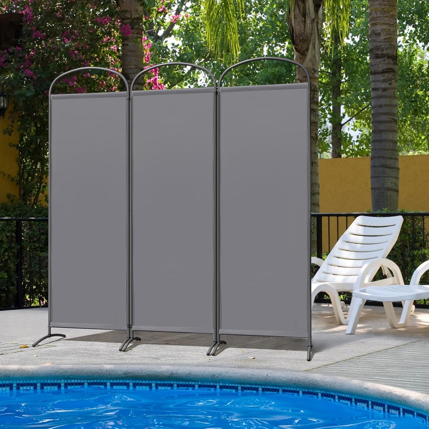 Angel Living Paravent 3 panneaux - 168 x 182 cm - Gris