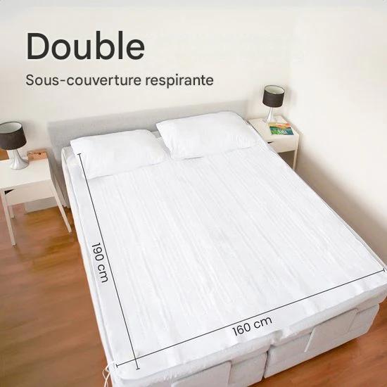 Couverture électrique Auronic XL - 190x160cm - 2 personnes - Couverture chauffante - 2 zones de chaleur - Blanc