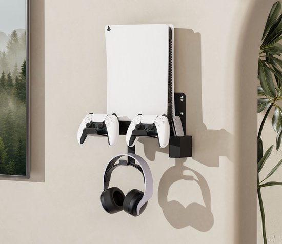 Support mural universel adapté à la console Playstation - support console de jeu universel - support mural standard pour ranger les manettes de console de jeu casque audio