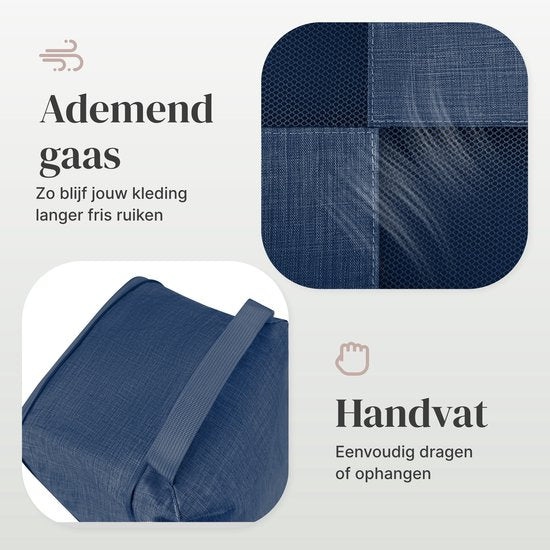 Skycases Travel Essentials Packing Cubes - Lot de 6 pièces - Organisateurs de compression de luxe en nylon de haute qualité - Peu encombrant et durable - Idéal pour le voyage - Bleu foncé