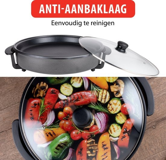 alpina Electric Dishpan - Casserole - Antiadhésive - 1500 W - Régulateur de température - Ø 40 cm