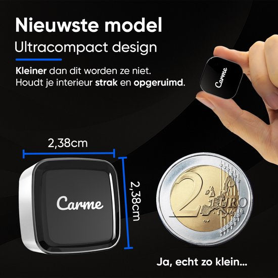 CarMe Ultra Mini 2-in-1 CarPlay Dongle - Wireless CarPlay & Android Auto - USB-A & USB-C - Android Auto Dongle - Silver