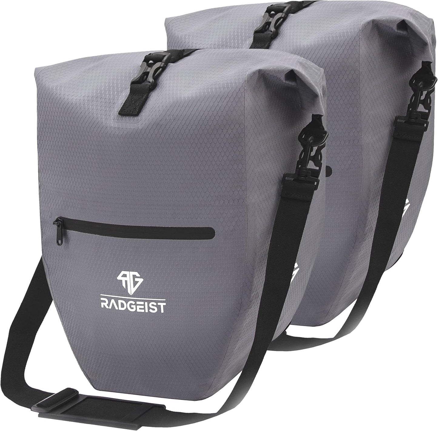 RADGEIST sacoche de vélo pour porte-bagages - 2X sacoche pour porte-bagages - sac à bagages étanche et sac à bandoulière - sacoche de vélo avec réflecteurs