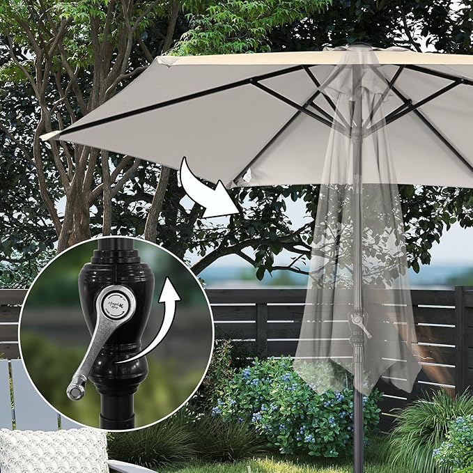 Angel Living Parasol - Ø250 cm - Inclinable - Crème