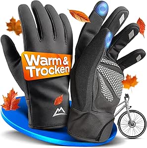 Nextcover® Gants de vélo d'hiver - ThermoShield 2.0 - Unisex - tailles S-XXL - Chauds et imperméables thermo - hiver imperméable