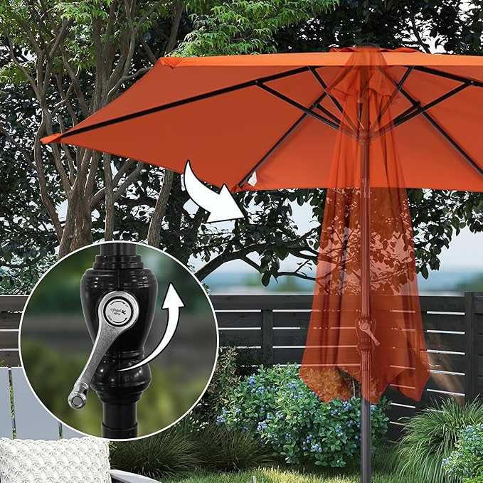 Angel Living Parasol Ø250 cm - Inclinable - Terra