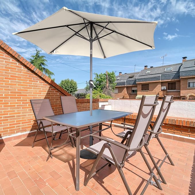 Angel Living Parasol - Ø250 cm - Inclinable - Crème