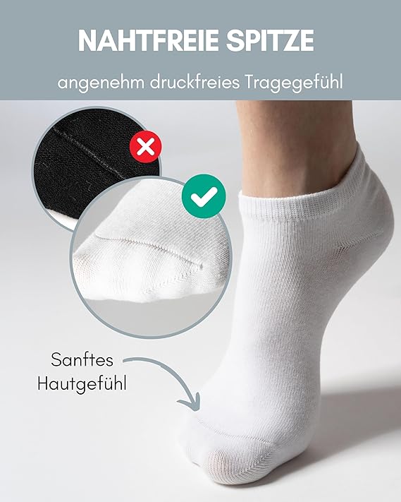 HELDENWERK Sneaker Socks - Chaussettes d'entraînement pour femmes et hommes - Coton respirant et anti-transpiration - Chaussettes de sport unisexe - Mixpack de 10 paires - Taille 39-42