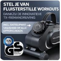 HELDENWERK - Pro Pedal Trainer & Chair Bike - Black Steel - TÜV/GS Tested & Extra Quiet - With Attachment Strap & Fitness Straps - For Seniors & Rehabilitation - Comparison Winner