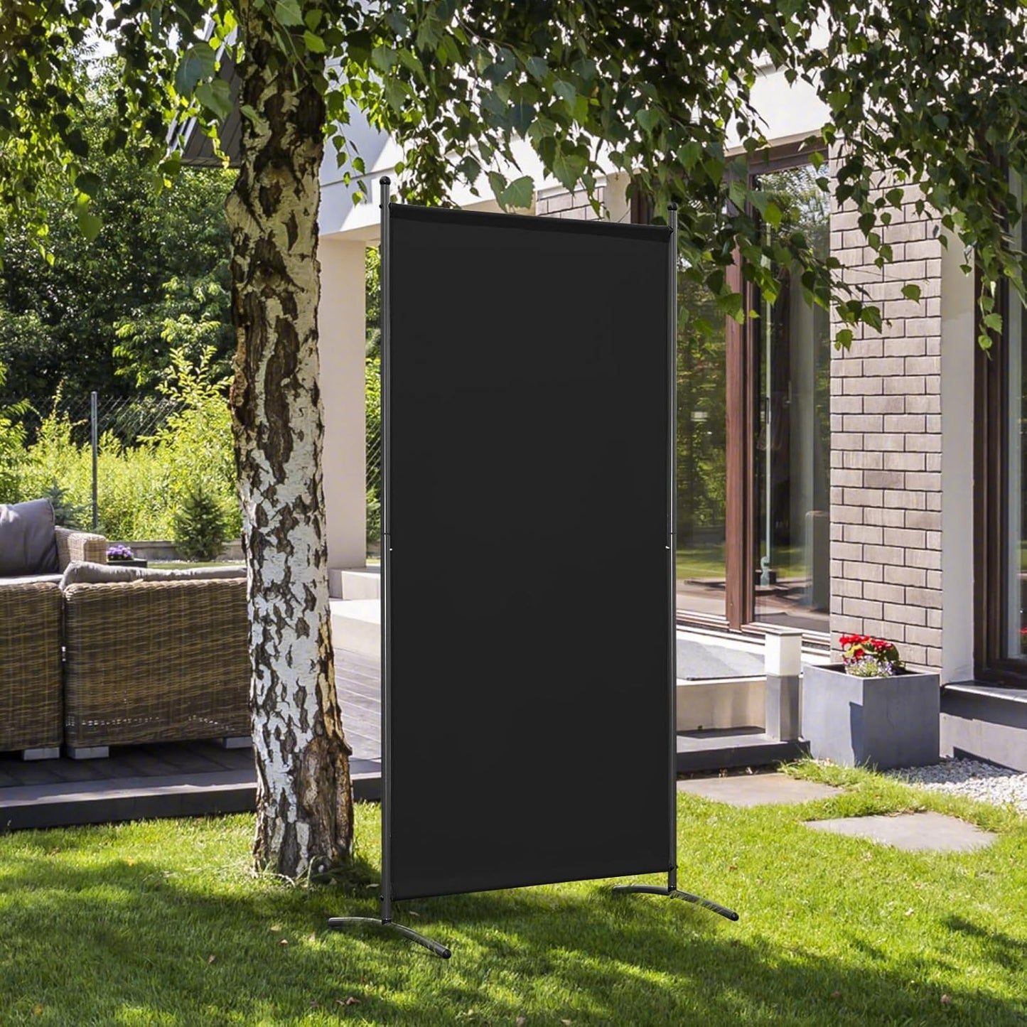 Angel Living Screens - 1 pièce - Séparation de pièces - Pliable - Noir - 80 x 180cm