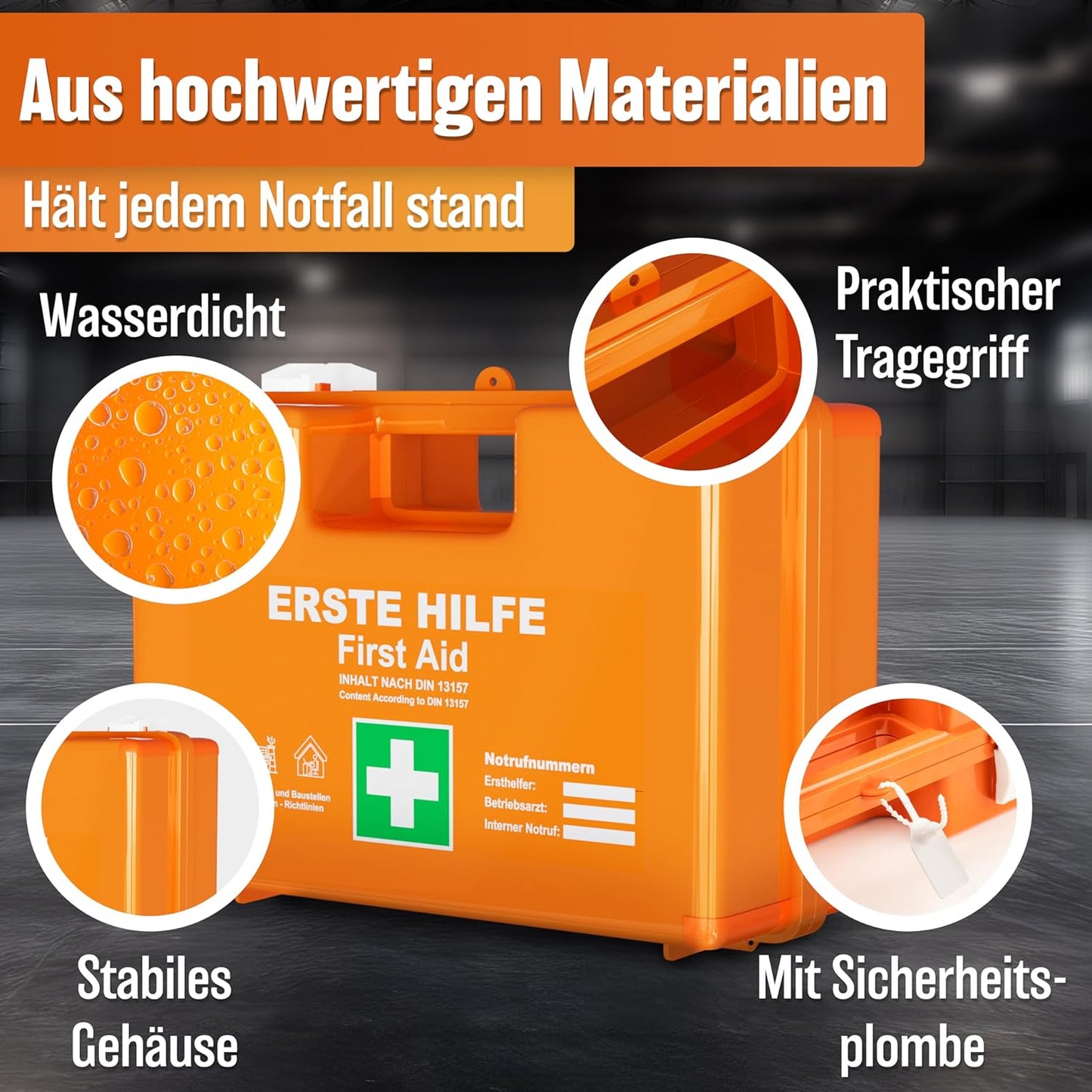 Trousse de secours héroïque - 28x22x11.5cm - Orange