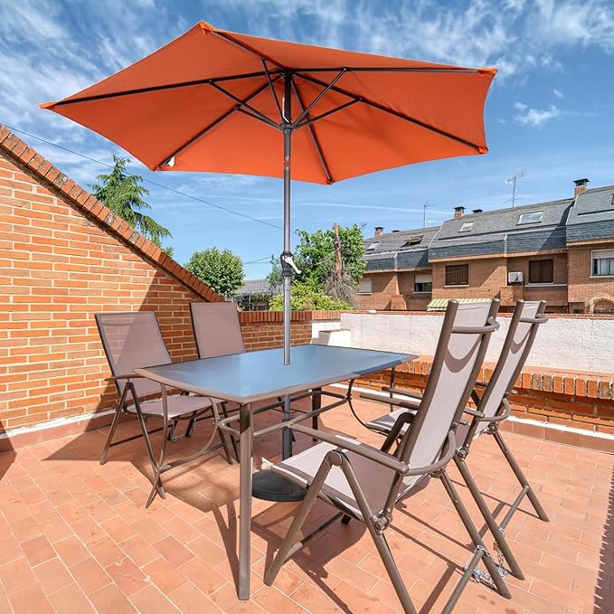 Angel Living Parasol Ø250 cm - Inclinable - Terra