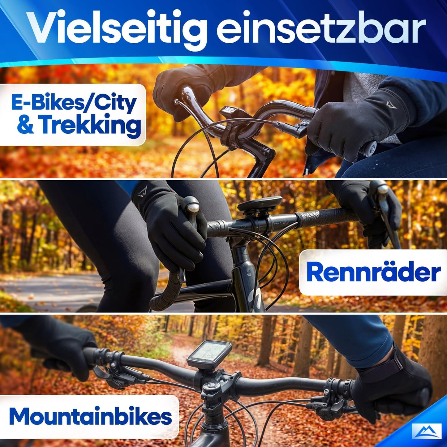 Nextcover® Gants de vélo d'hiver - ThermoShield 2.0 - Unisex - tailles S-XXL - Chauds et imperméables thermo - hiver imperméable