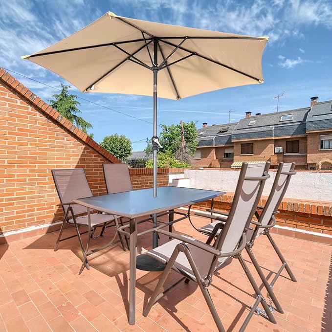 Angel Living Parasol Ø250 cm - Inclinable - Beige