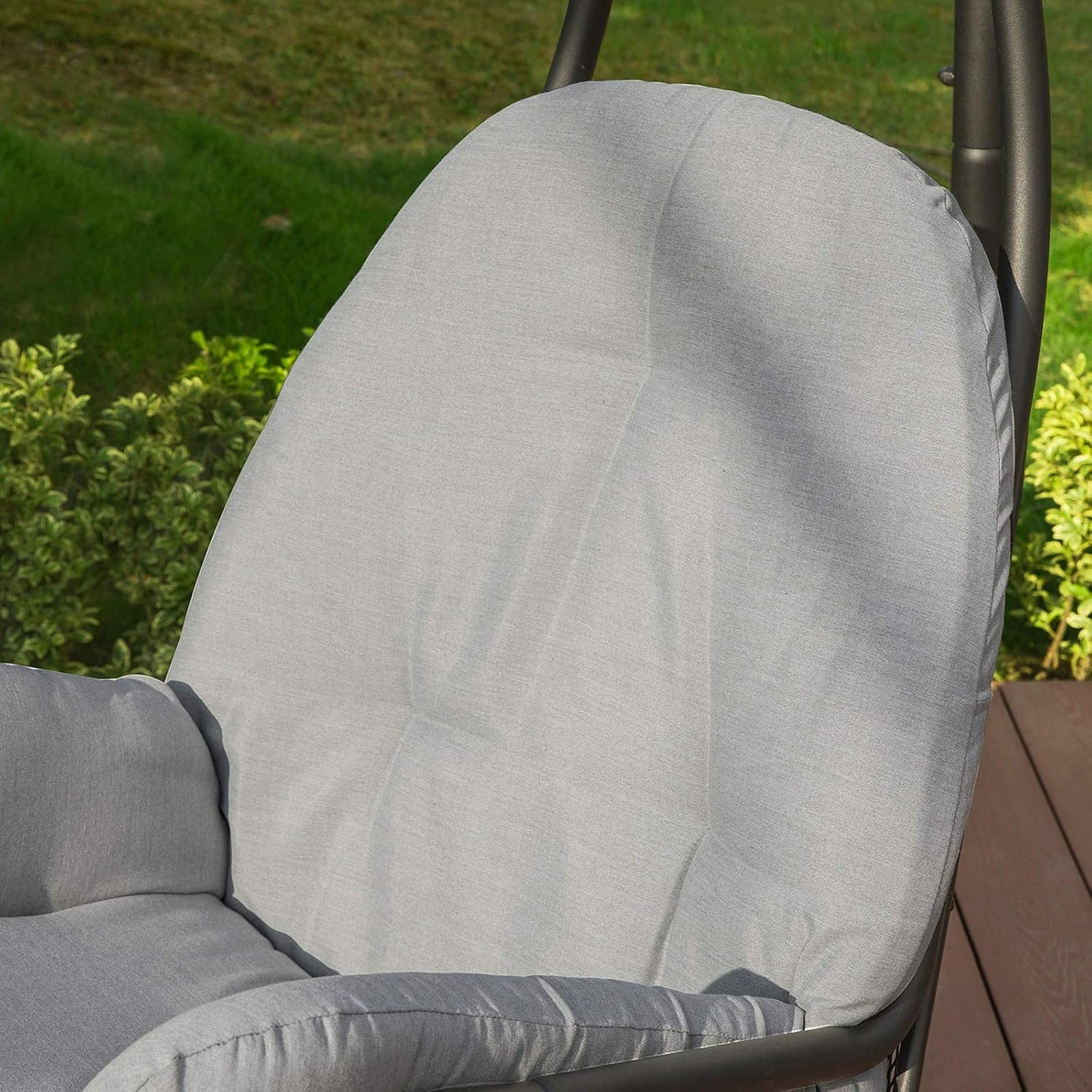 SoBuy Chaise suspendue avec cadre - Max. 150 kg - 103 x 125 x 190 cm - Gris