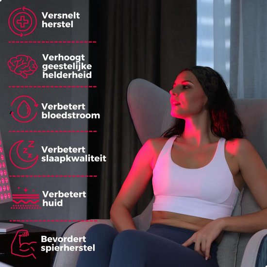 Lampe à lumière rouge Suprrhealth Mini - Thérapie par la lumière rouge - Minuterie - Lampe LED infrarouge - Soins de la peau par thérapie infrarouge - Lampe au collagène - Fibromyalgie - Luminothérapie