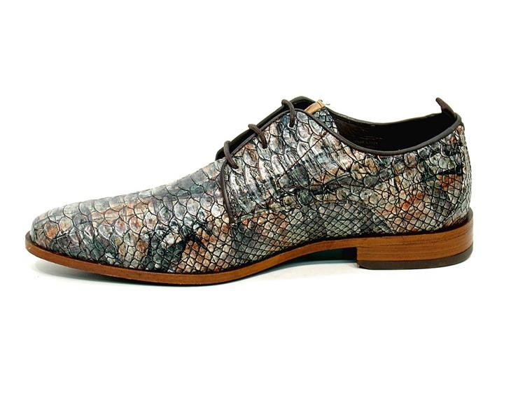 Rehab GREG PIECES Chaussures à lacets pour hommes marron/vert - Taille 46 - Semelle amovible