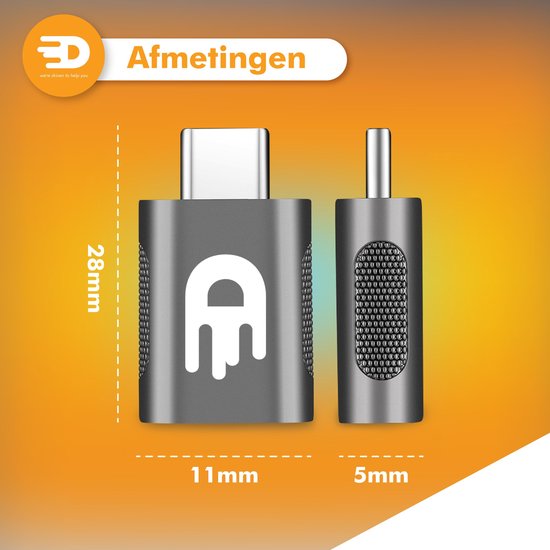 Drivv. Adaptateur USB C vers USB A - 2 pièces - Gris spatial - Thunderbolt 3 - USB 3.0 - 5Gbps