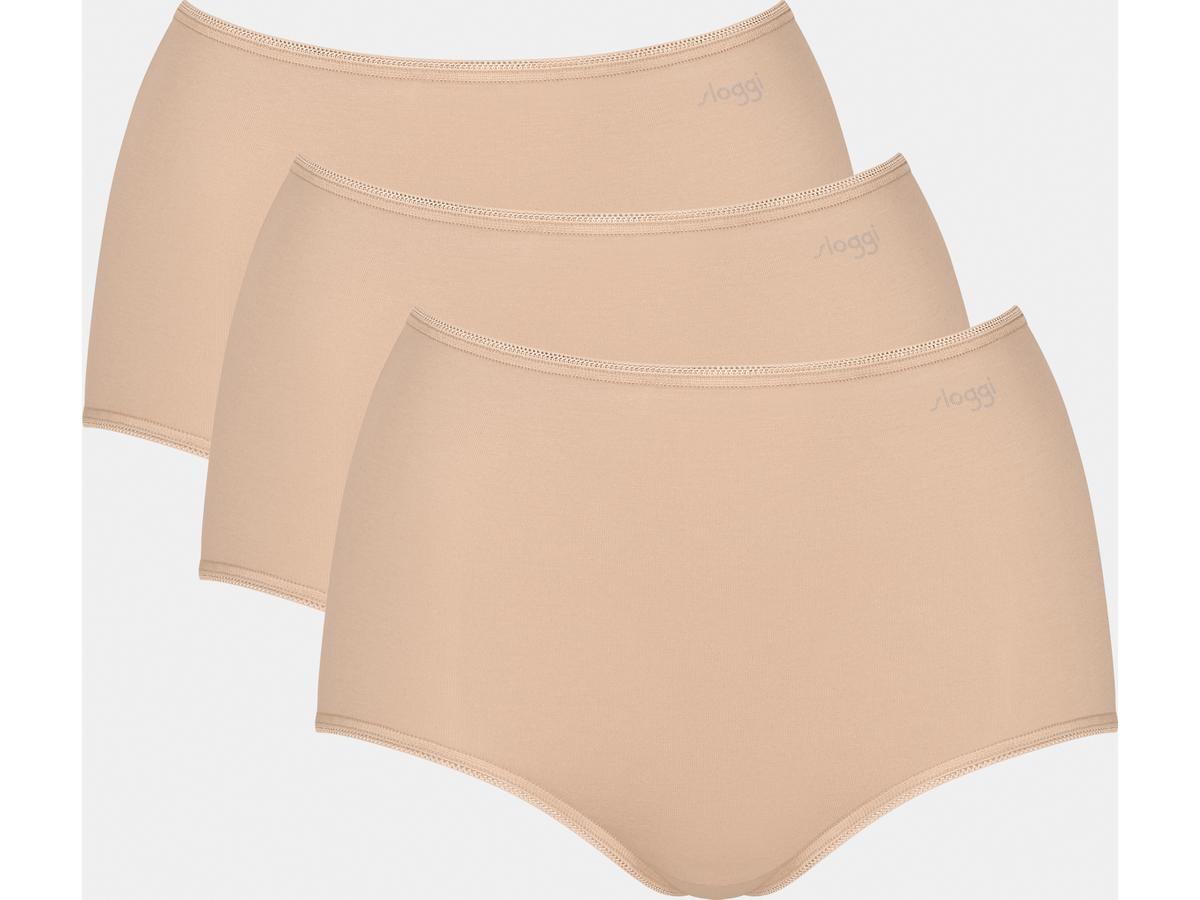 Slip Sloggi Pure Comfort H Maxi - lot de 3 - taille S - Skin