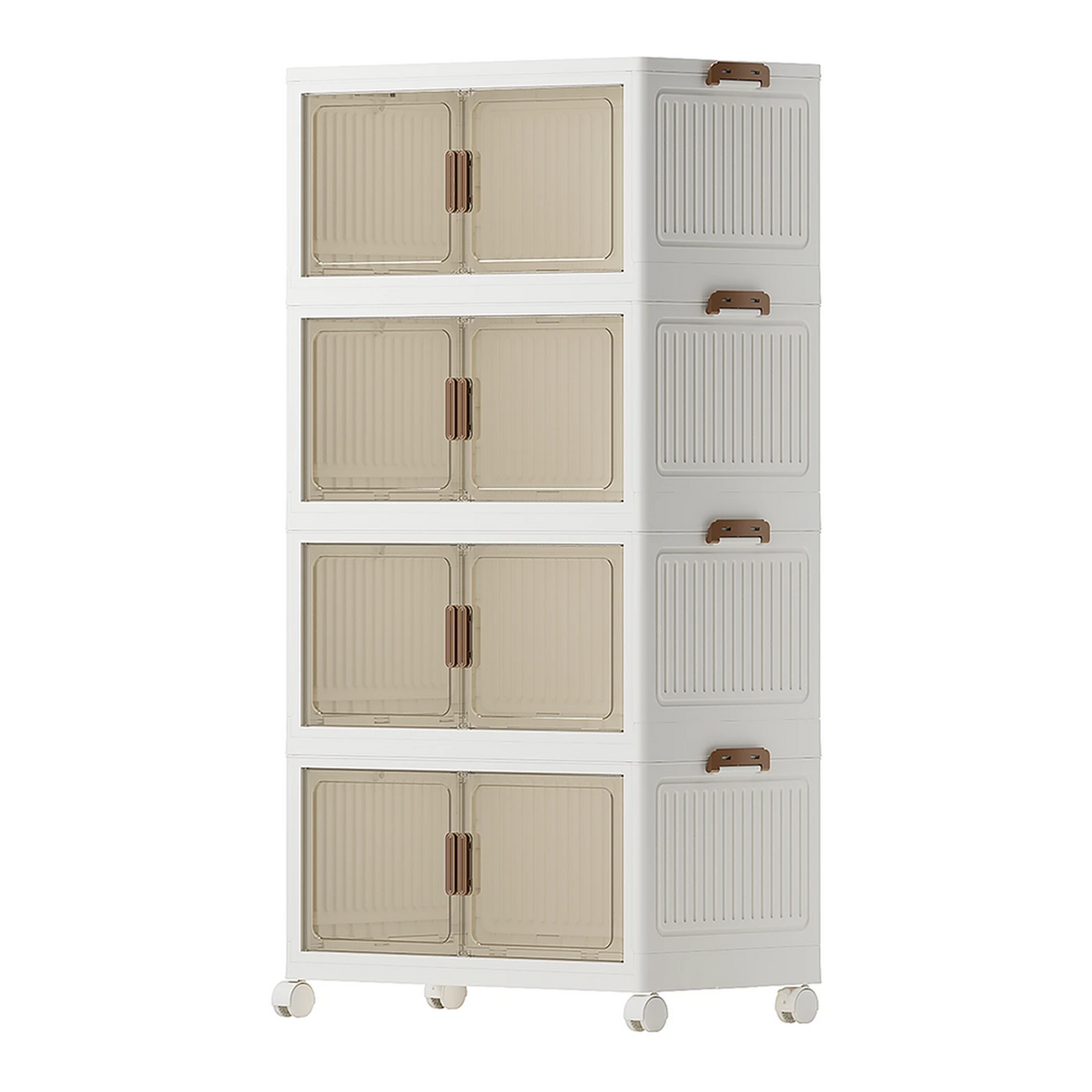 Meuble de rangement COIZYZZL - 4 étagères - Sur roulettes - Pliable - 55 cm