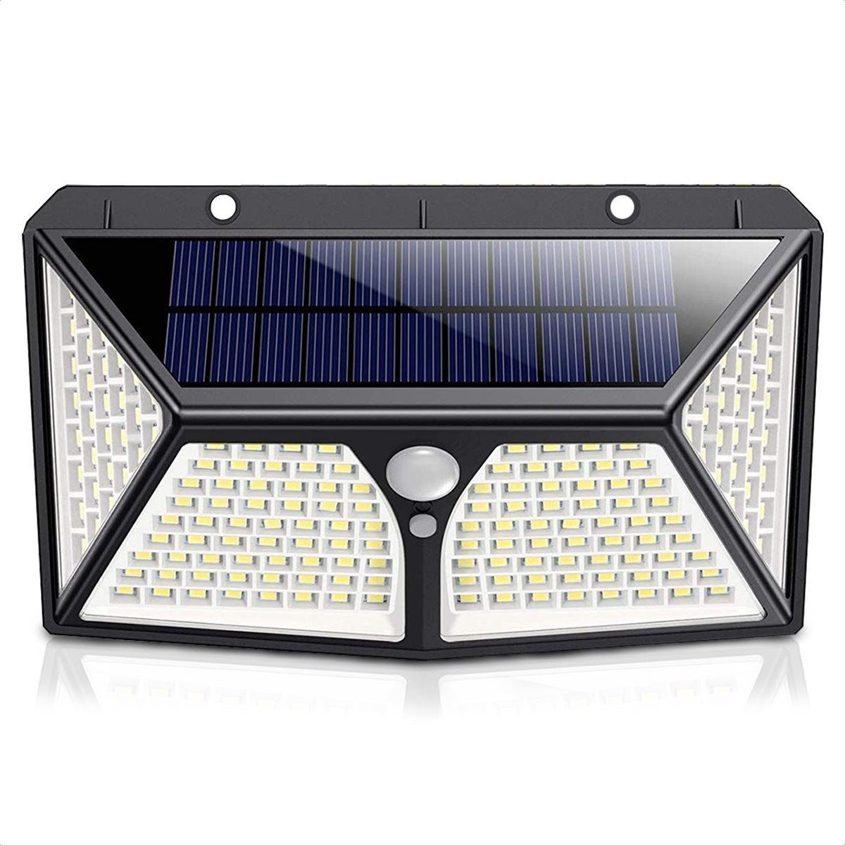 Auronic Lampe solaire d'extérieur avec détecteur de mouvement - Applique murale avec détecteur - Solaire - 180 LEDs - IP65 - Noir