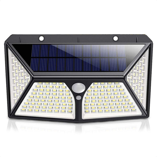 Auronic Lampe solaire d'extérieur avec détecteur de mouvement - Applique murale avec détecteur - Solaire - 180 LEDs - IP65 - Noir