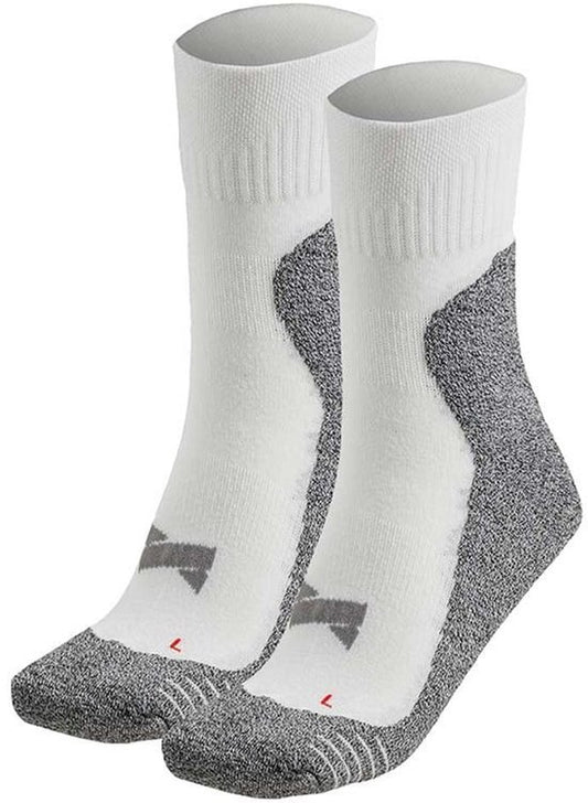 Chaussettes de sport mi-hautes en Coolmax – Blanc – 42-45