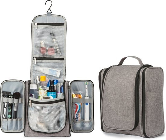 TRVLMORE Trousse de toilette XL - Suspension avec crochet - Gris