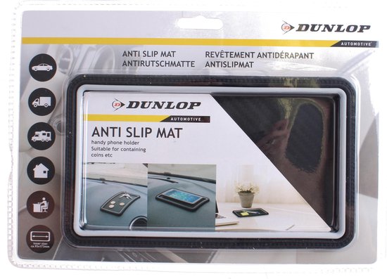 Dunlop Tapis antidérapant 20 X 11 cm Noir