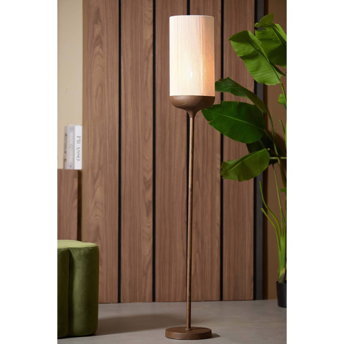 Lampadaire Light & Living Dania - Motif bois - Ø 23 x 159 cm - Marron