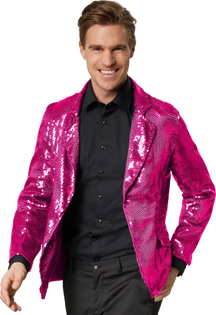 Dressforfun - Manteau à paillettes pour homme - Manteau de carnaval et de fête - Taille L