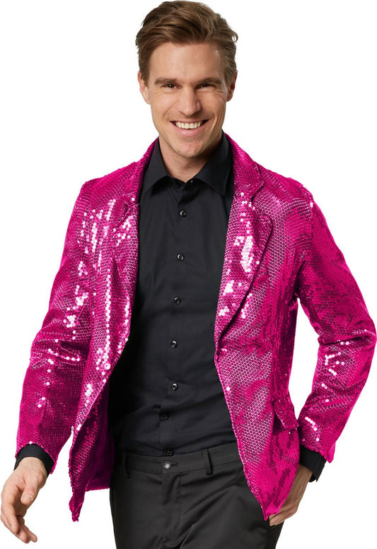 Dressforfun - Manteau à paillettes pour homme - Manteau de carnaval et de fête - Taille L