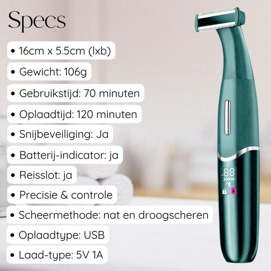 Tondeuse bikini 4 en 1 - Sansbeauté® - Visage - Aisselles - Jambes - Maillot - Tondeuse à sourcils - Epilation visage femmes - Zone intime - Ladyshaves Bikini - Epilateur électrique