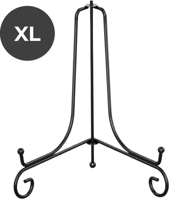 Support pour enseignes aériennes - Grand - Enseignes et livres - Présentoir - Stand - Support - Support - Rack - Cintre - Enseignes ornementales - Livre de cuisine - Noir - Métal