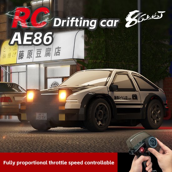 Voiture RC Fuegobird - Véhicule RC - voiture de drift de bureau - mini - haute vitesse - blanche