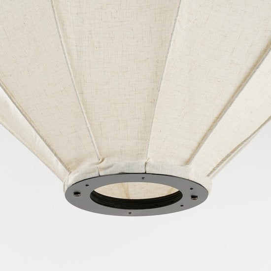 Lampe pendante - Mica Decorations  - H94 x Ø70 cm - Lin - Blanc cassé