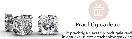 Yolora Boucles d'oreilles pour femmes - Cristaux ronds Kalpa Camaka - Argent - Plaqué or blanc 18K - Boucles d'oreilles pour femmes Argent - Boucles d'oreilles - Bijoux - Boîte cadeau de luxe - Boîte cadeau - Bel emballage cadeau - Cadeau de fête des mère