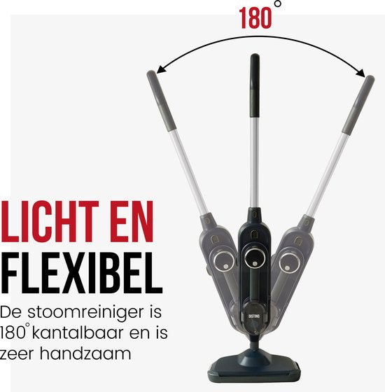 DistinQ Nettoyeur à vapeur pour vêtements, canapé et sol - Nettoyeur à vapeur portatif Nettoyeur de tapis - Nettoyeur à vapeur - 10 accessoires - 1300 Watts